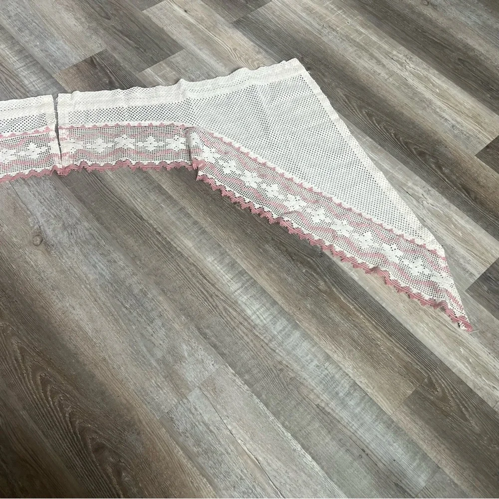 💥🍒VTG Lace Cream & Maude Curtains‎ 2 Panels 2 Valance💥🍒